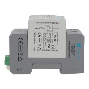 Warystorowy ogranicznik przepięć do instalacji fotowoltaicznych PV 3P, 1000V DC,  typ 2 (klasa C)  - Poglądowe zdjęcie